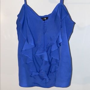 Blue ruffle shirt